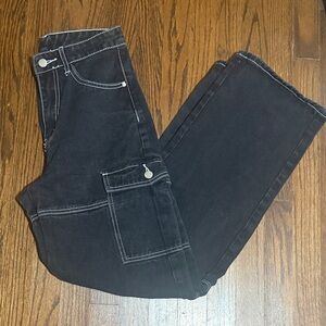 SHEIN Black Flare & Wide Leg Jeans